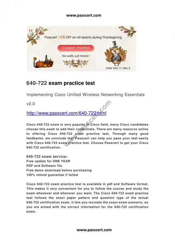 Cisco 640-722 practice test