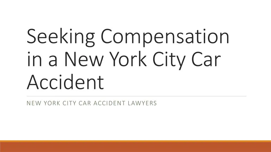 seeking compensation in a new york city car accident