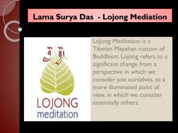 Lama Surya Das - Lojong Mediation