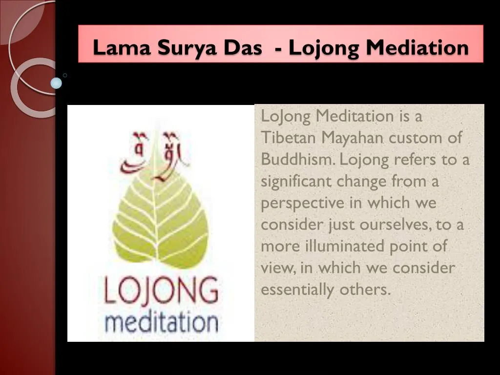 lama surya das lojong mediation