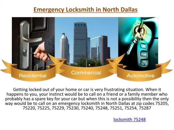 North Dallas Locksmith 75205