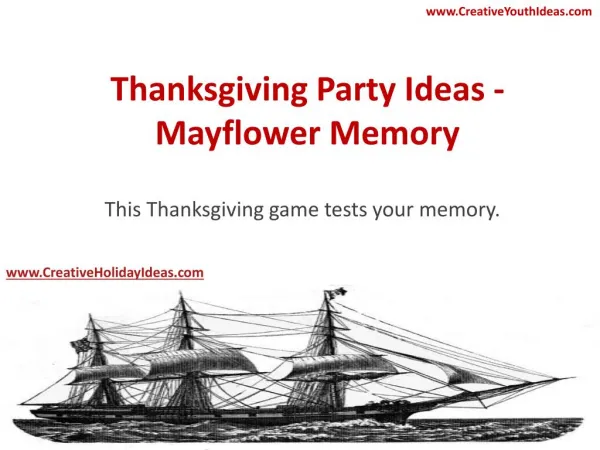 Thanksgiving Party Ideas - Mayflower Memory