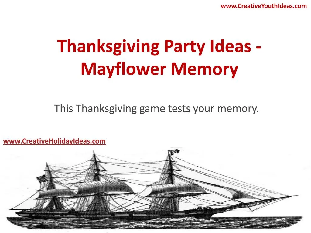 thanksgiving party ideas mayflower memory