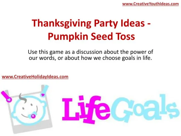 Thanksgiving Party Ideas - Pumpkin Seed Toss