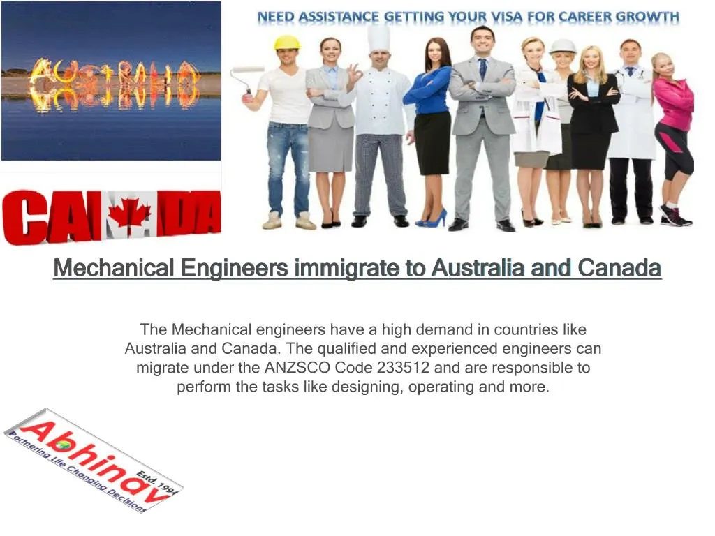 mechanical engineers immigrate to australia and canada