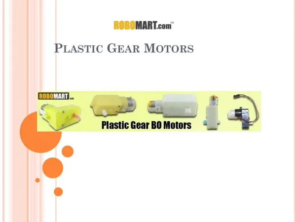 Plastic Gear Motor | Robomart