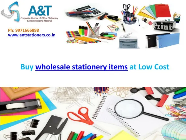 Buy wholesale stationery items at Low cost