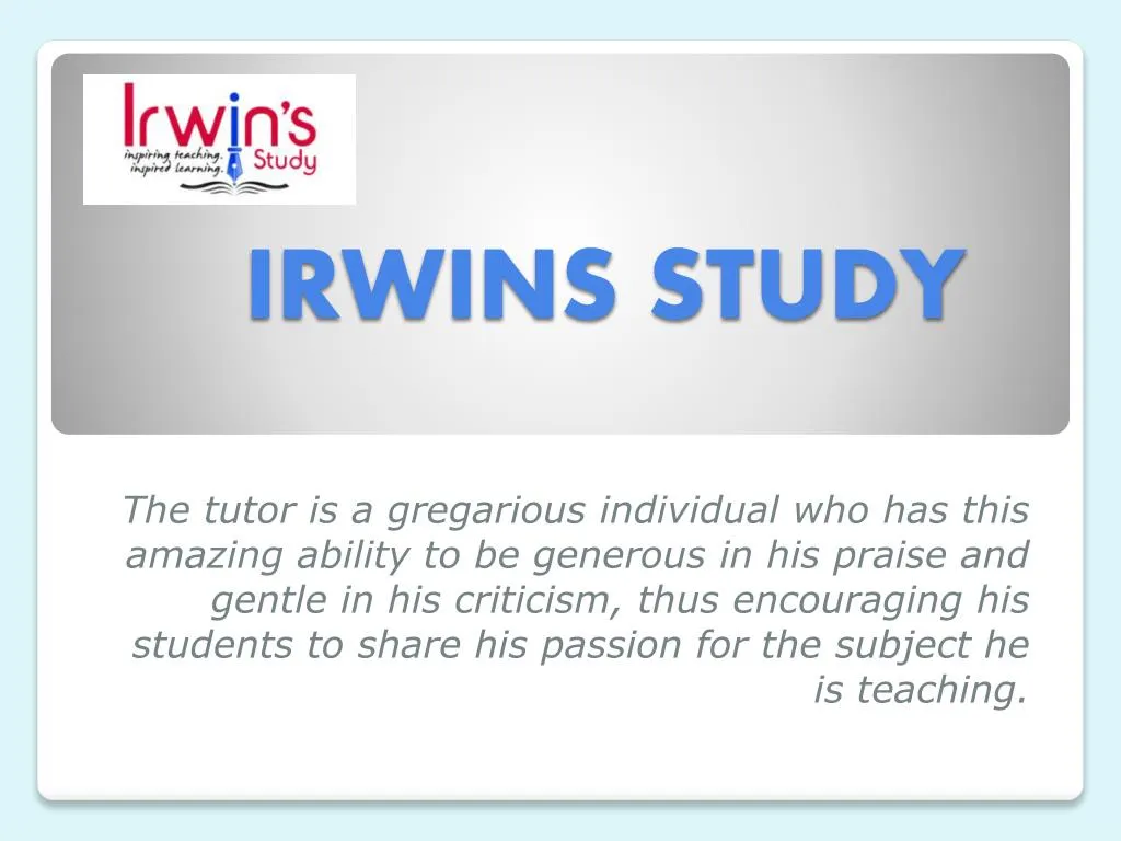 irwins study