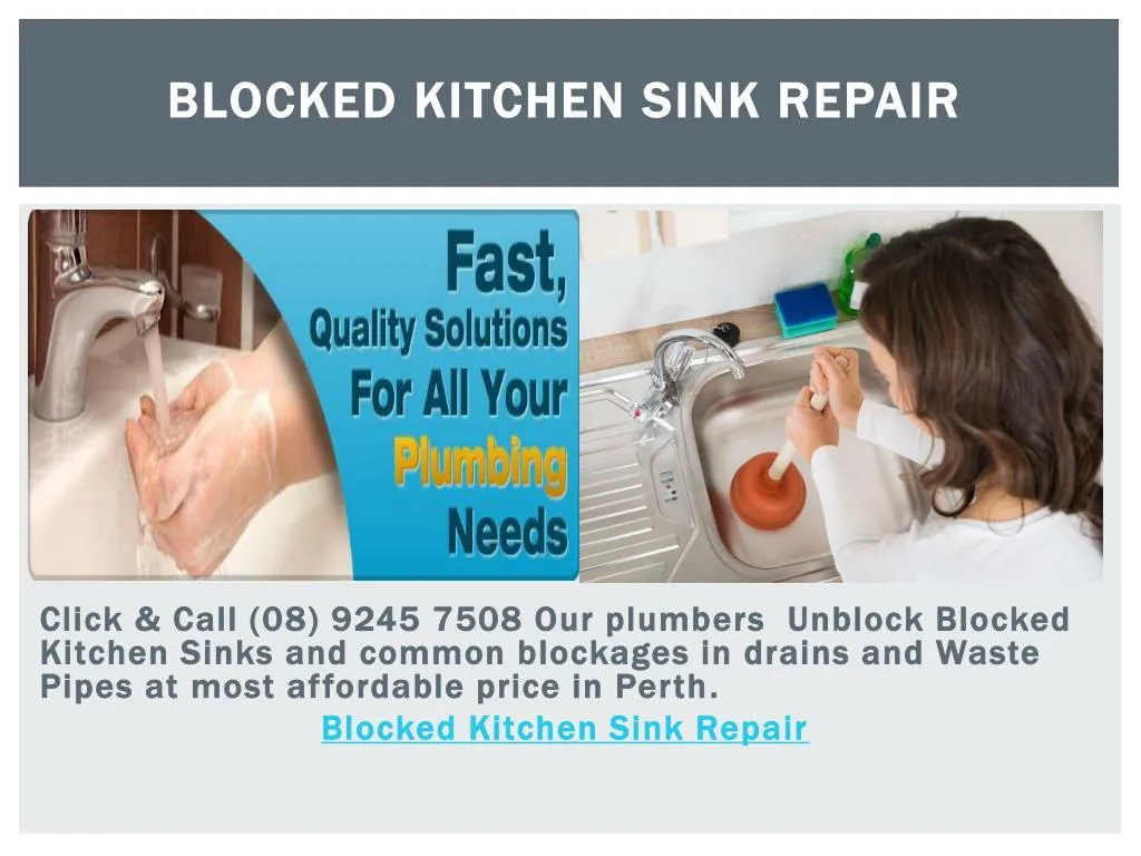 blocked kitchen sink repair