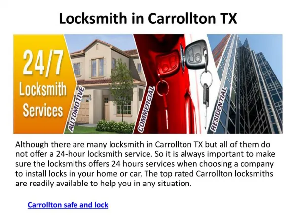 Locksmith in Carrollton TX