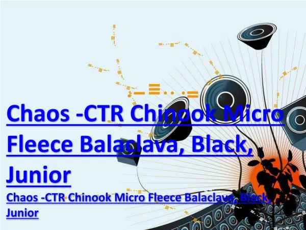 Chaos -CTR Chinook Micro Fleece Balaclava, Black, Junior