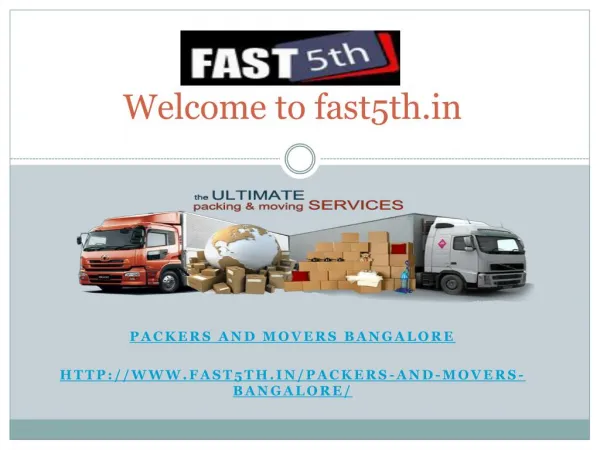 Best Packers and Movers in Bangalore-Fast5th.in