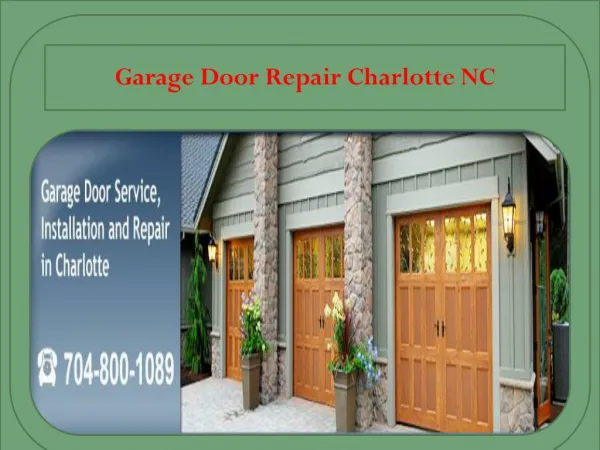 Garage Door Repair Charlotte NC - Repair
