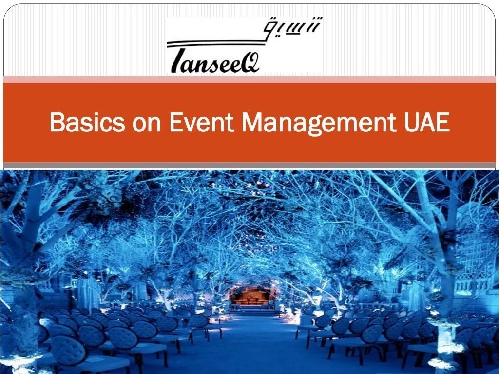 basics on event management uae