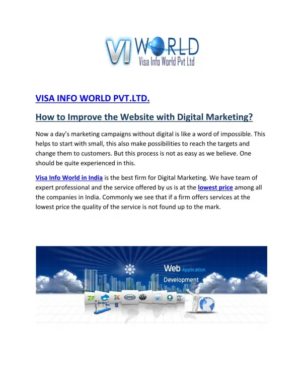 IT services in noida india-visainfoworld.com