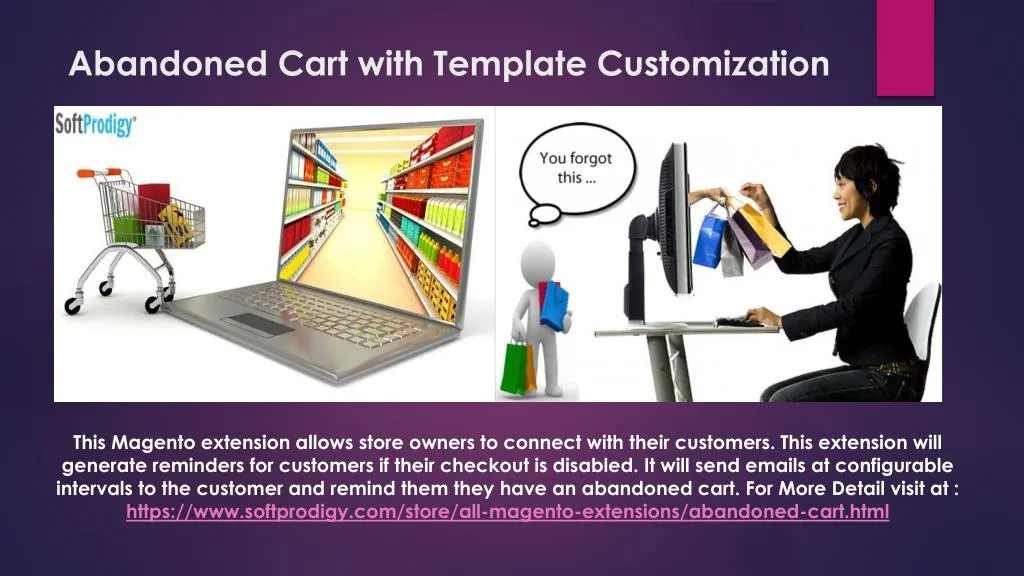 abandoned cart with template customization