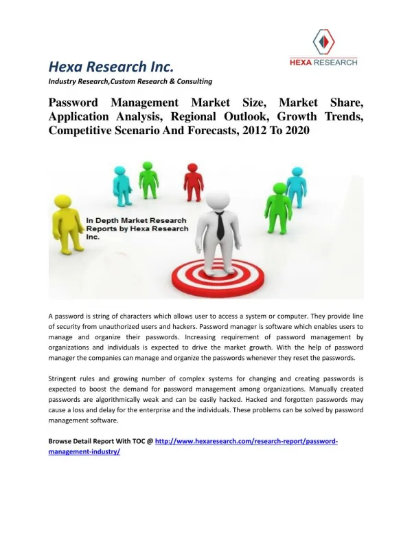 Password Management Market Size, Market Share, Application Analysis, Regional Outlook, Growth Trends, Competitive Scenar