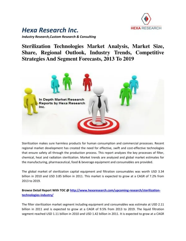 Sterilization Technologies Market Analysis, Market Size, Share, Regional Outlook, Industry Trends, Competitive Strategie