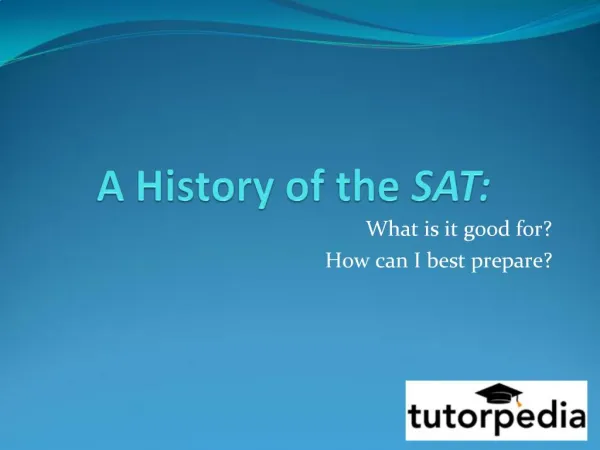 A History of the SAT: