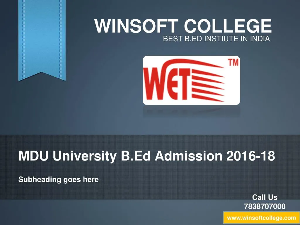 mdu university b ed admission 2016 18