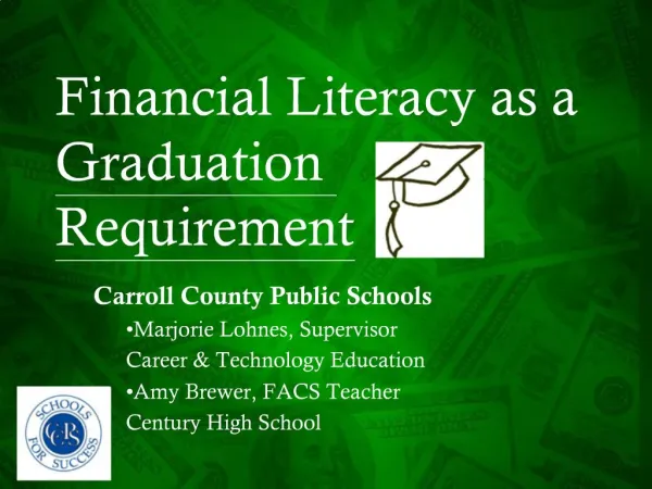 Financial Literacy as a Graduation Requirement