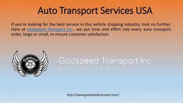 Auto Shipping Transport Service USA