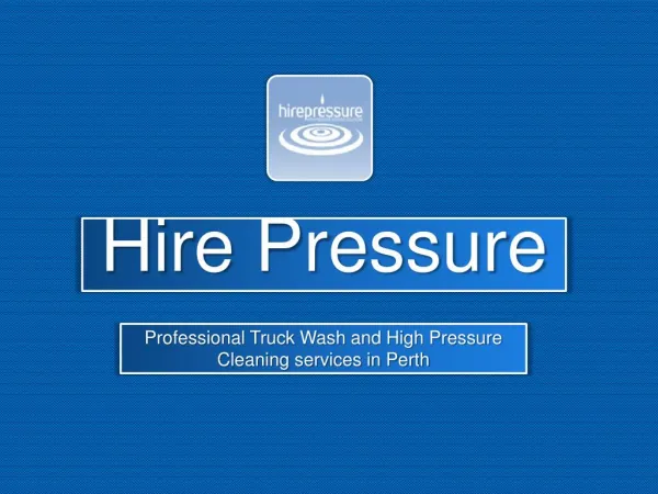Professional Truck Wash and High Pressure Cleaning services in Perth