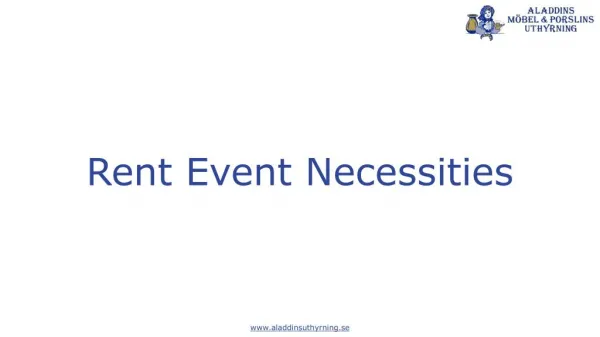 Hire Party Essentials at Stockholm
