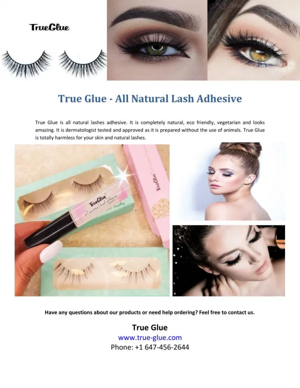 True glue all natural lash adhesive