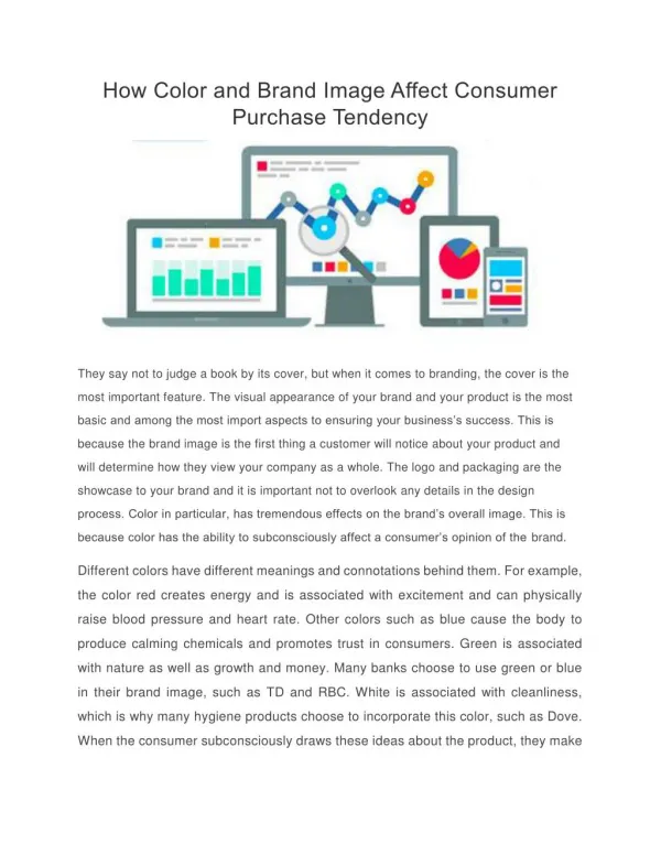 How Colour and Brand Image Affect Consumer Purchase Tendency