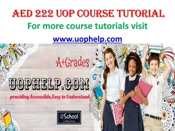 AED 222 help tutorials/uophelp