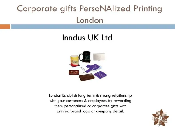 Corporate gifts PersoNAlized Printing London