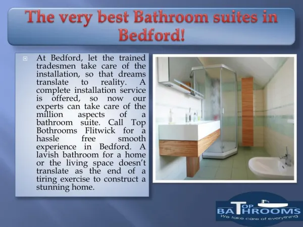 The very best Bathroom suites in Bedford