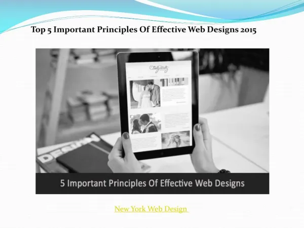 Principles of effective web designs