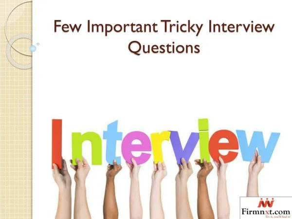 Few Important Tricky Interview Questions