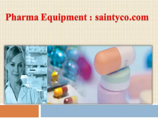 Pharma Equipment-saintyco.com