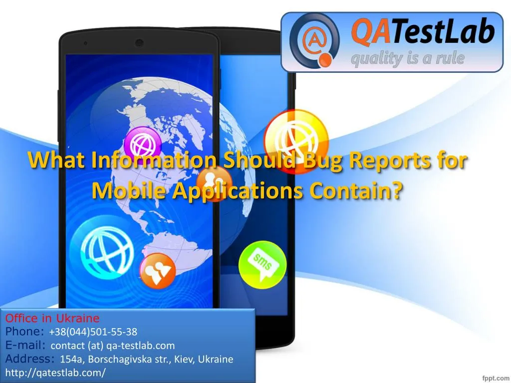 what information should bug reports for mobile applications contain