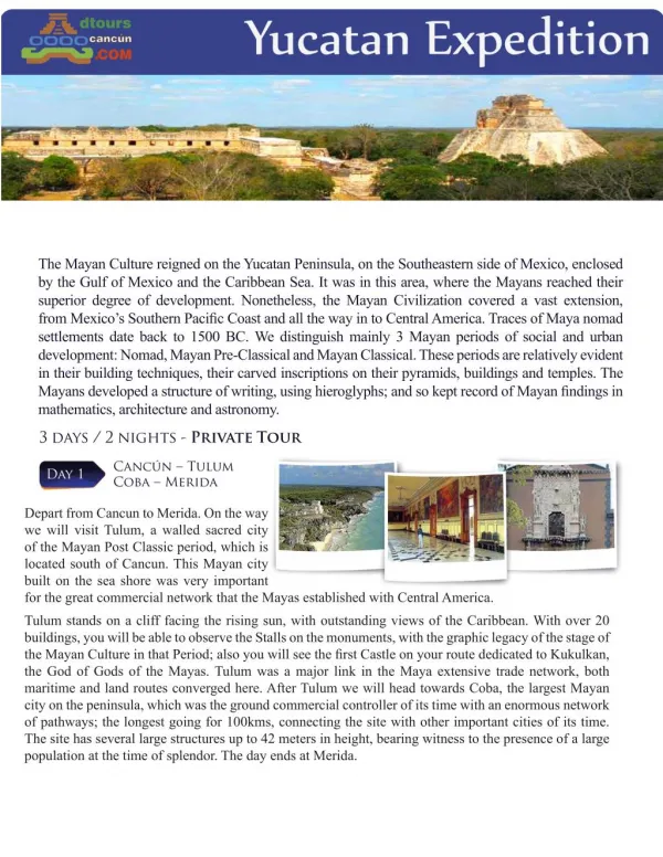 Yucatan expeditions dtours