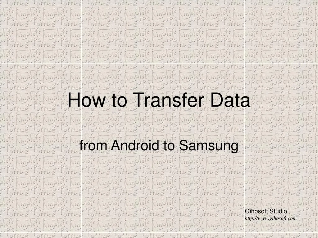 how to transfer data