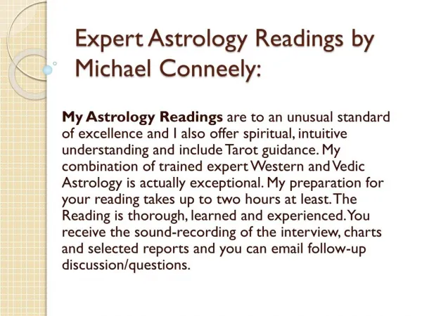 Vedic Astrology Reading