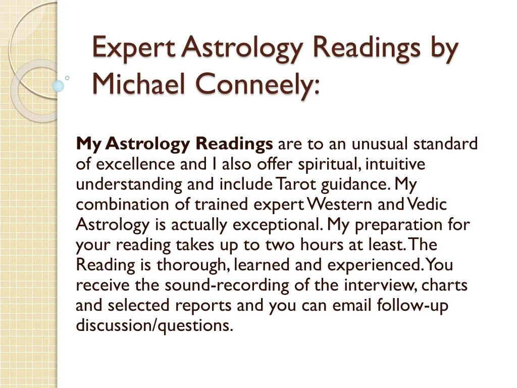 expert astrology readings by michael conneely