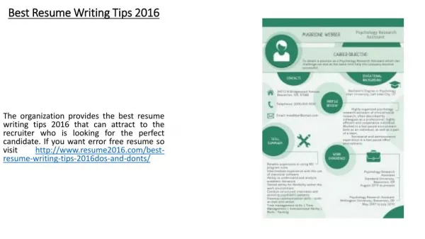 Best Resume Writing Tips 2016