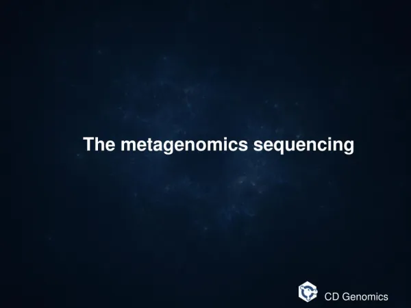 Metagenomics sequencing