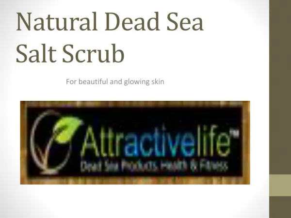 Natural Dead Sea Salt Scrub