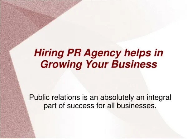 Grow your Business with Reputed PR Agency