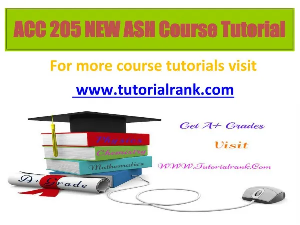 ACC 205 New learning Guidance / tutorialrank