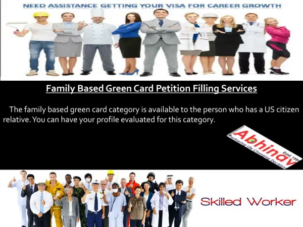 Family Based Green Card Petition Filling Services