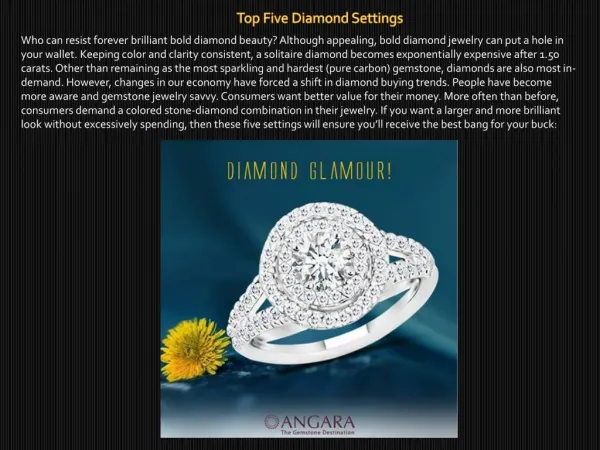 Top Five Diamond Settings