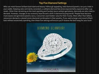 Top Five Diamond Settings - slide 1