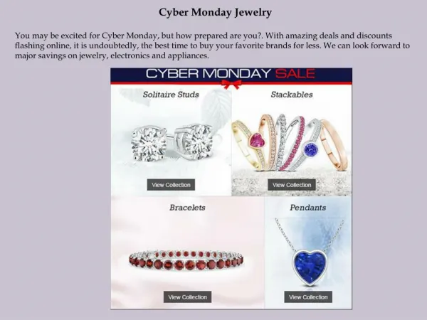 Cyber Monday Jewelry Cyber Monday Excitement
